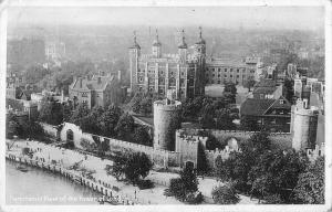 uk3814 panoramic of the tower of london ship real photo uk