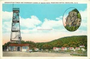 NH, White Mountains, New Hampshire, Franconia Notch, Indian Head, Tower & Cabins