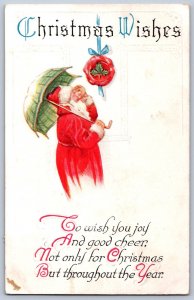 K18/ Santa Claus Merry Christmas Postcard Jolly 176