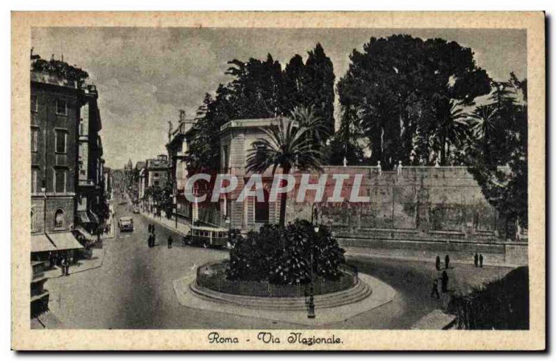 Old Postcard Italy Italia Roma Via Nazionale