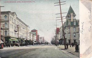 Pennsylvania Scranton Trolleys On Lackawanna Avenue 1907