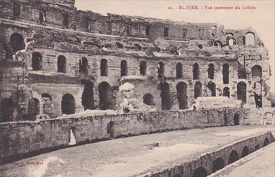 Tunisia El-Djem Thysdrus Vue interieure du Colisee