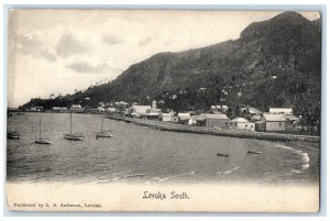 c1905 Boat Scene Levuka South Ovalau Fiji Unposted Antique Postcard