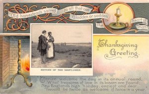 Thanksgiving Greetings Return Of The Mayflower Scene, Winsch Back Type PC U9051