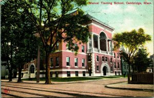 Manual Training School Cambridge Massachusetts MA 1908 DB Postcard E1