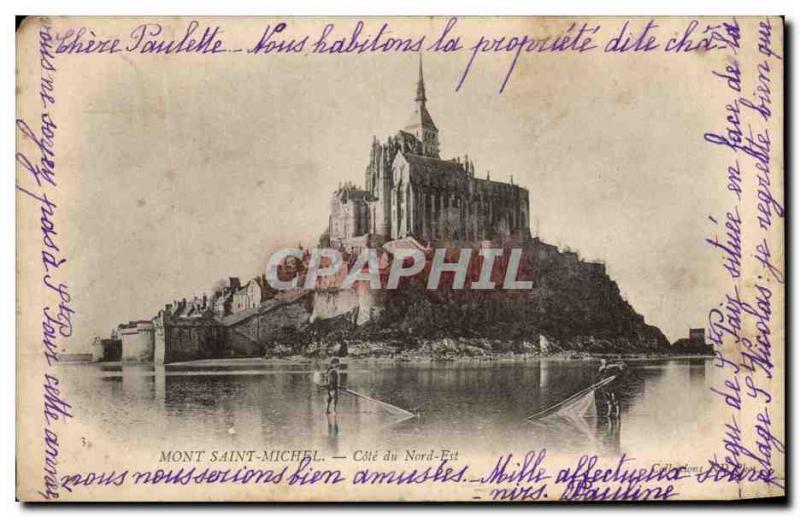 Old Postcard Mont Saint Michel Cote North Is Pecheurs