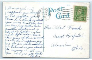 UPPER SANDUSKY, OH Ohio ~ CARNEGIE LIBRARY 1930 Wyandot County Postcard