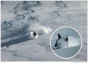 Powder snow skiing , Whistler Mountain , B.C. , Canada , 50-70s