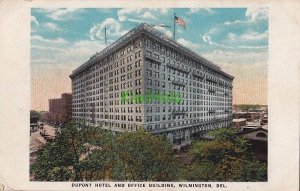 Postcard Dupont Hotel + Office Building Wilmington DE Delaware