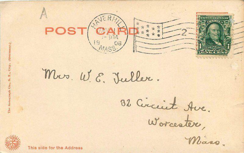 Haverhill Massachusetts Horse Drawn Trolley 1908 Washington Rotograph 10850