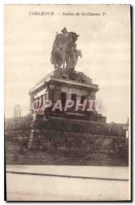 Old Postcard Koblenz Statue of William 1