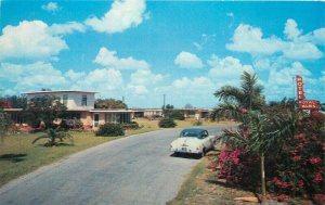 Automobile 1950s Royal Palms Motel Postcard McAllen Texas 20-10769