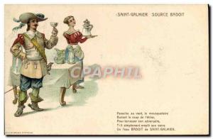 Postcard Old Saint Galmier Source Badoit Musketeer