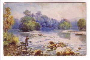 Tuck, Man Fishing, Inverness, Scotland, Signed WB Winbush?