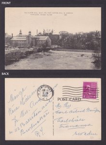 Postcard, United States, Pawtucket RI, Old Slater Mill, First Cotton Mill