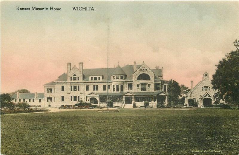 KS, Wichita, Kansas, Masonic Home, Albertype 