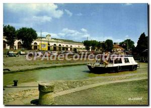 Postcard Old Train Carcassonne and Canal