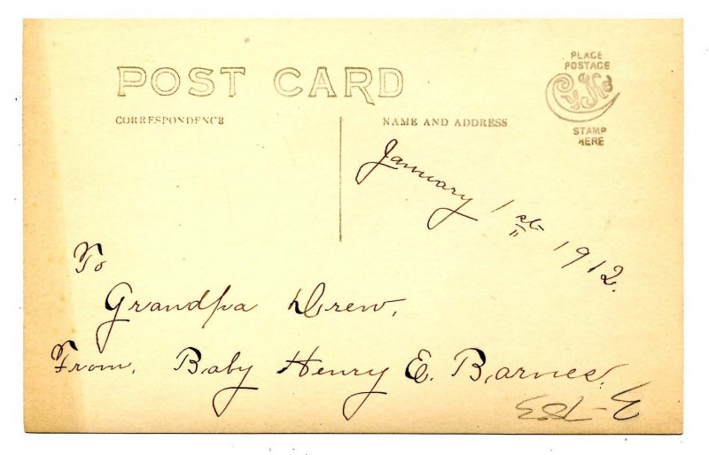 Children -  Henry E. Barnes, Baby               *RPPC