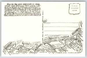 Needles California EL Garces, Old Route 66 Signed R. Waldmire 1998 Postcard