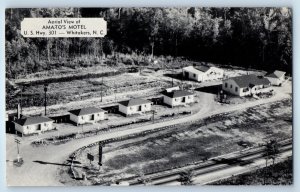 1940 Whitakers North Carolina Postcard Aerial View Amato Motel Building Unposted