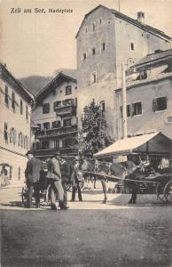 Zell am See Austria Marketplace Antique Postcard J41294