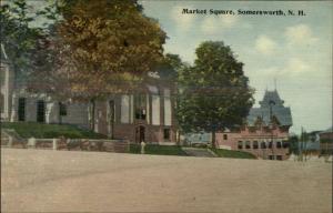 Somersworth NH Market Square c1910 Postcard EXC COND