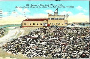 Summit Pikes Peak House Auto Highway Colorado Postcard Standard View Card  