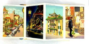 San Francisco California Chinatown Souvenir Book Folder Vintage 30s Unposted