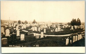 MT..PLEASANT NJ CEMETERY ANTIQUE REAL PHOTO POSTCARD RPPC