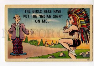 414837 PIN-UP Girl Indian Vintage American colorful COMIC PC