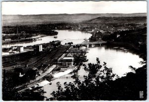 Postcard - Confluence of the Rhône and the Saône - Lyon, France