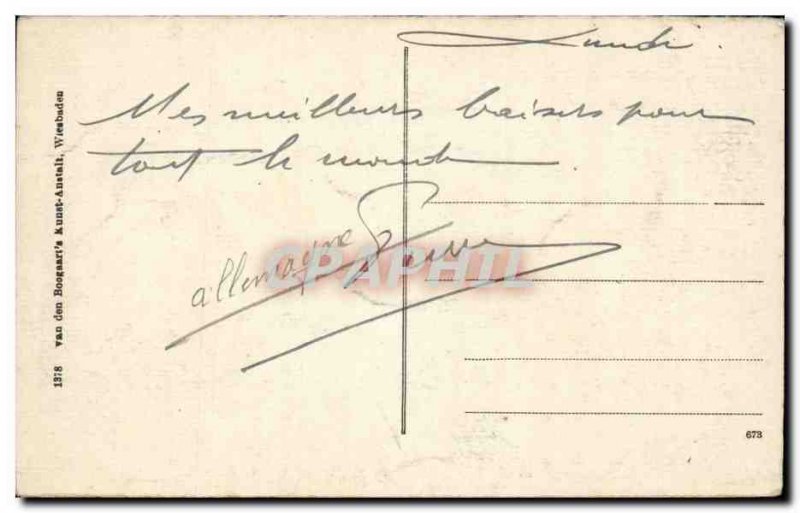 Old Postcard Wiesbaden Nerobergbahn mit Neroberg Road on Mount Neron