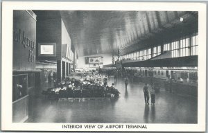 NEWARK AIRPORT NJ INTERIOR VINTAGE POSTCARD