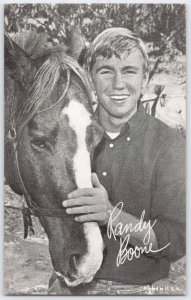 Randy Boone Vintage Publicity Postcard - Actor w/ Horse - 1960s TV Star