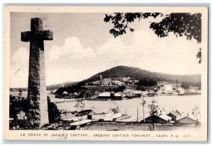 c1940's Le Croix De Jacques Cartier Jacques Cartier Monument Gaspe PQ Postcard