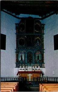 Vtg Santa Fe New Mexico NM San Miguel Church Interior 1950s View Postcard