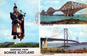 VINTAGE POSTCARD GREETINGS FROM BONNIE SCOTLAND MULTIVIEWS 1960s