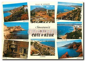 Modern Postcard Souvenir of the French Riviera Menton Monaco Nice Vence Antib...