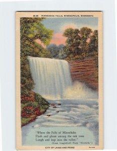 Postcard Minnehaha Falls, Minneapolis, Minnesota