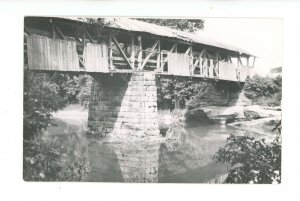 OH - Licking County. Toboso Covered Bridge (aka Licking Dam Bridge)  RPPC