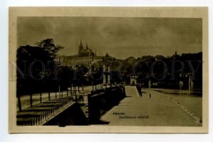 490586 Czechoslovakia Prague embankment Dvorak Vintage photo postcard