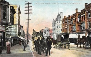 US6209 granville street looking north vancouver bc canada horse tram