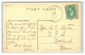Postcard Public Library, Portland ME Maine 1922 G33
