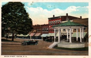 Exeter, New Hampshire - Downtown Gazebo on Water Street - c1920