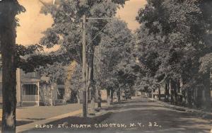 North Cohocton NY Depot Street Real Photo Postcard