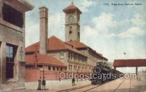 Union Depot, Portland, OR, Oregon, USA Train Railroad Station Depot 1912 mino...