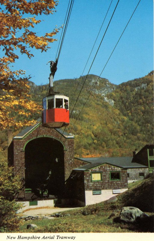 NH - Franconia Notch. Cannon Mountain Aerial Tramway circa 1960's  