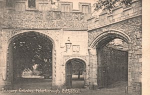 Vintage Postcard 1910's Deanery Gateway Peterborough Cathedral London UK