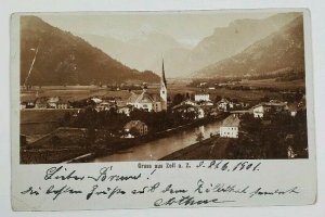 Gruss aus Zell Photo c1901 Austria Postcard I4