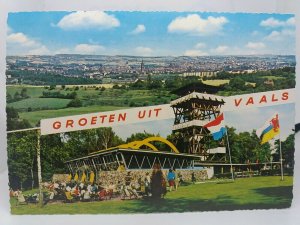 Vintage Postcard Café Restaurant Wilhelminatoren Vaals Netherlands